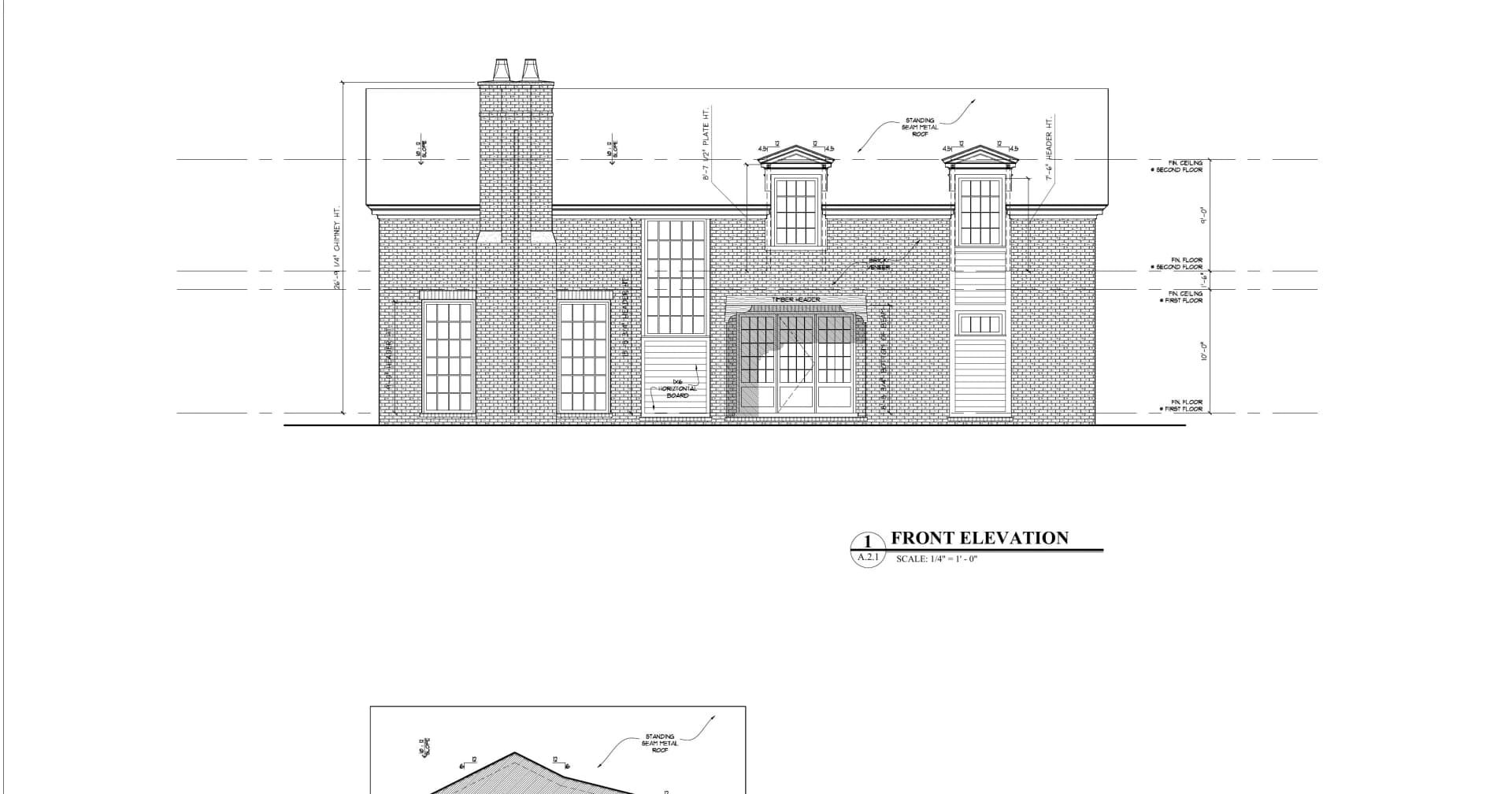 Cottage 01 Front Elevation