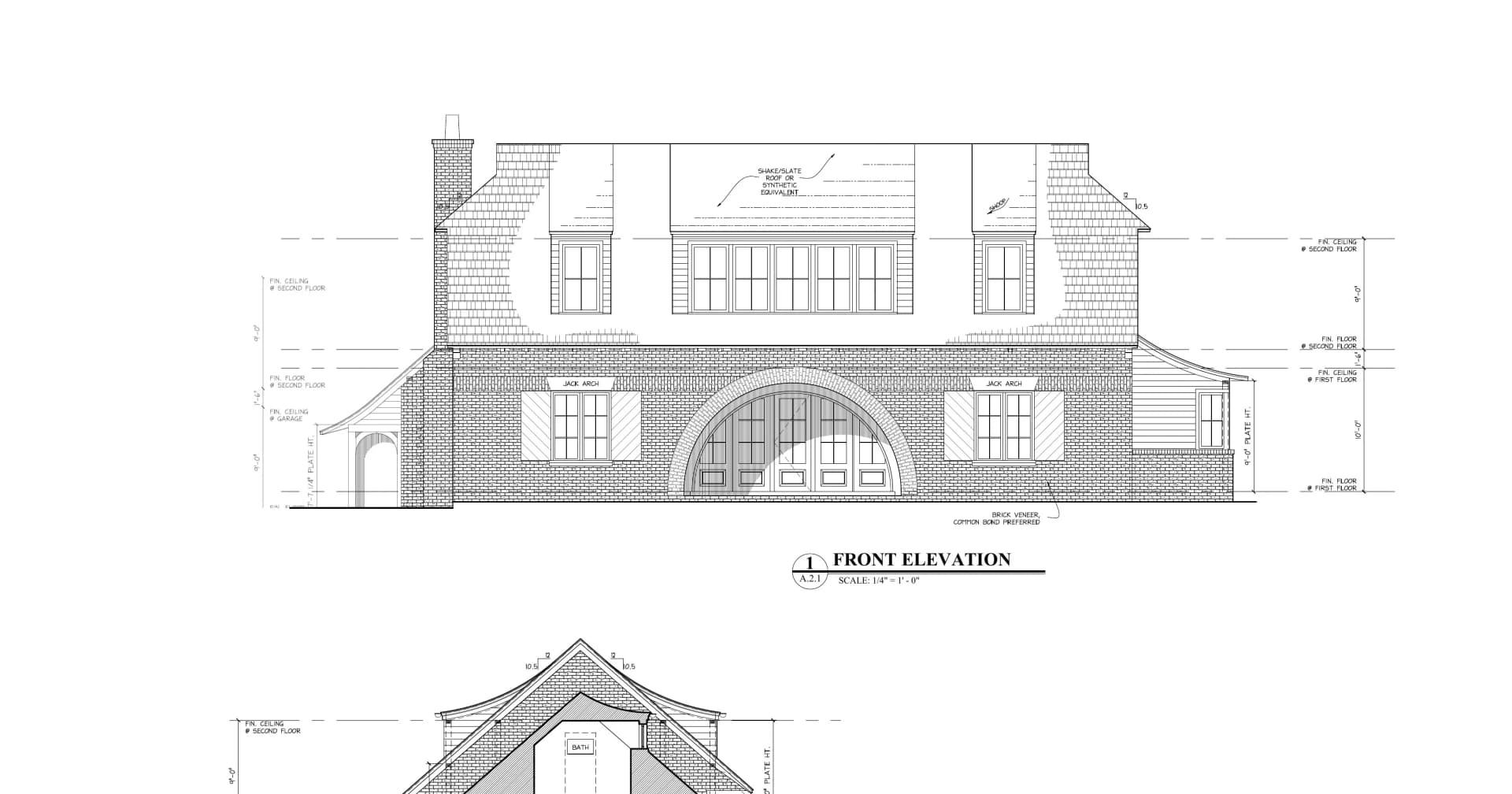 Cottage 02 Front Elevation